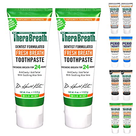 TheraBreath 24-Hour Fresh Breath Toothpaste 4 oz (Pack of 2)