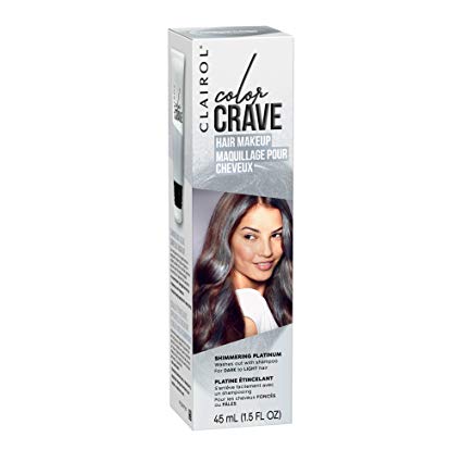 Clairol Color Crave Temporary Hair Color Makeup, Shimmering Platinum