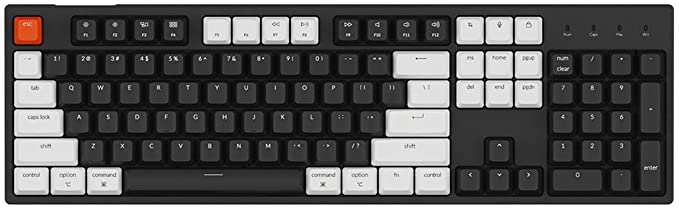 Keychron C2 Full Size Wired Mechanical Keyboard Compatible with Mac, Keychron Brown Switch, 104 Keys ABS keycaps Gaming Keyboard for Windows, USB-C Type-C Braid Cable