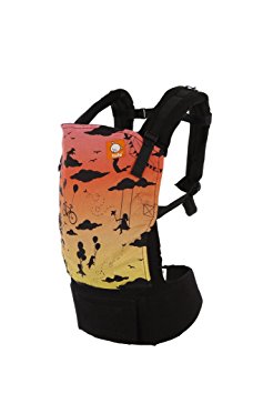 Baby Tula Multi-Position, Ergonomic Baby Carrier, Front and Back Carry for 15 – 45 pounds – Daydreamer Spring Equinox (Sunset Ombré and Dream Print)