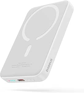 Baseus Magnetic Power Bank 10000mAh, Wireless Portable Charger, 20W Fast Charging Magnetic Battery Pack with USB-C, Compatible with Magsafe iPhone 15/15 Plus/15 Pro/15 Pro Max, iPhone 14/13/12 Series