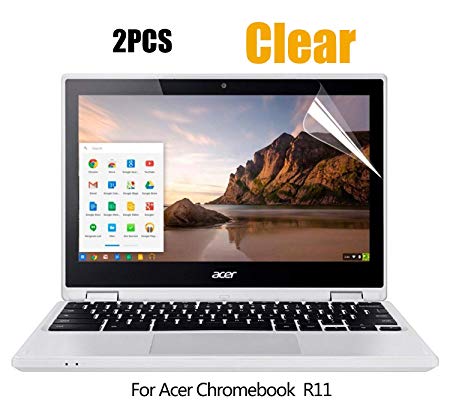 (2PCS Pack) Acer Chromebook R 11 Screen Protector HD Clear Anti-Scratch for Acer Chromebook R 11 Convertible 11.6 inch CB5-132T / 2017 Newest Acer Premium R11 Convertible 11.6 inch, 2-Piceces/Pack