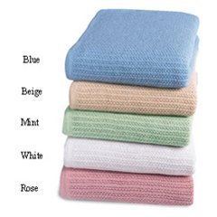 100% Cotton Thermal Blanket, BLUE