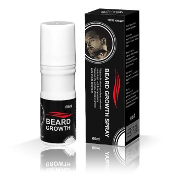 Beard Growth Spray - The Solution for the Perfect Beard - 100  Natural Formula - Facial Hair Support