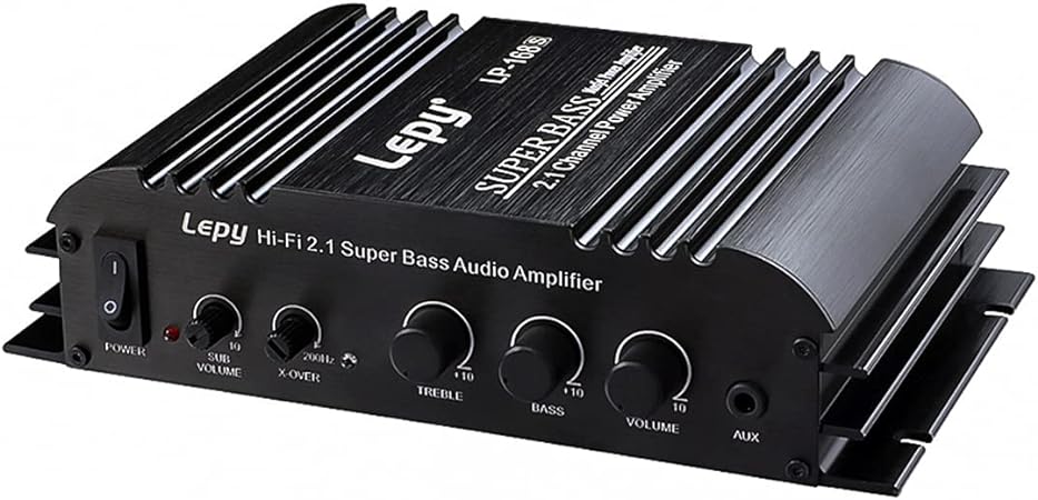 Eaglerich LP-168S Digital Stereo Power Amplifier Audio 2.1 Channel 2x40W R/L 68Wx1 Sub Woofer Mini Amplifier RMS Output Super Bass Hi-Fi USB AUX