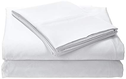 Tribeca Living MF110DPSSTWXWH Solid Deep Pocket Sheet Set with Oversize Flat, Twin X-Large, White