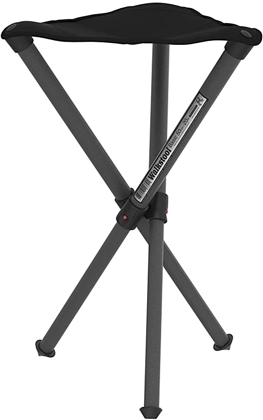 Walkstool Basic - 3 Legged Telescopic Chair - Black - 50/60 Centimeter