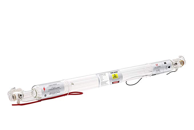 TEN-HIGH AC110V Glass Laser Tube 50W CO2 1000mm Length, 50mm Dia for Laser Engraving and Cutting Machine