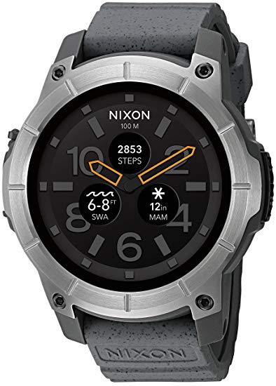 Nixon Mission Action Sports Smartwatch A1167. 10 ATM Water Resistant and Shock Resistant Men’s Watch (48mm. Silicone Band)