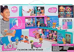 L.O.L. Surprise! Fashion Show House Playset with 40  Surprises, Including Exclusive Girl & Boy Dolls, 3 Feet Wide, 7 Play Areas, Holiday Toys, Great Gift for Kids Ages 4 5 6  Years Old & Collectors