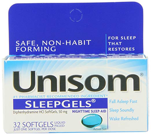 Unisom SleepGels, 32 Softgels per Box (Pack of 2)