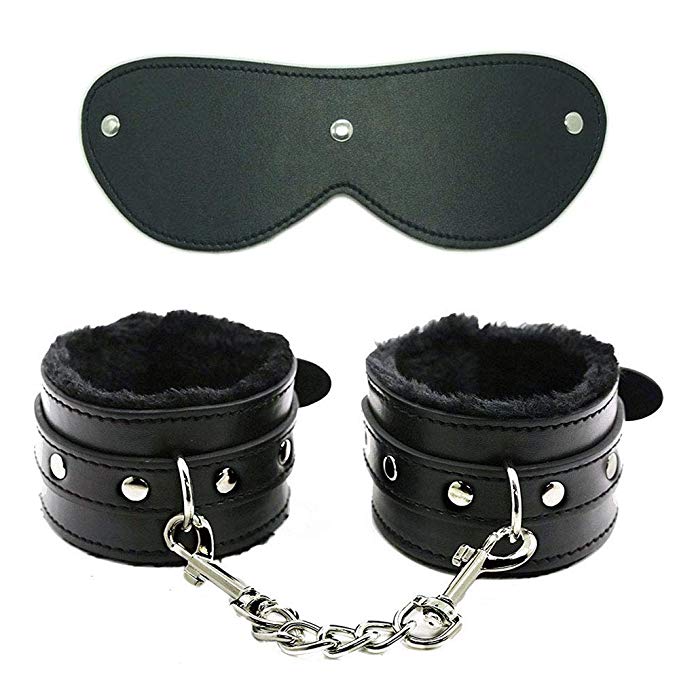 Soft Fur Leather Handcuffs Adjustable