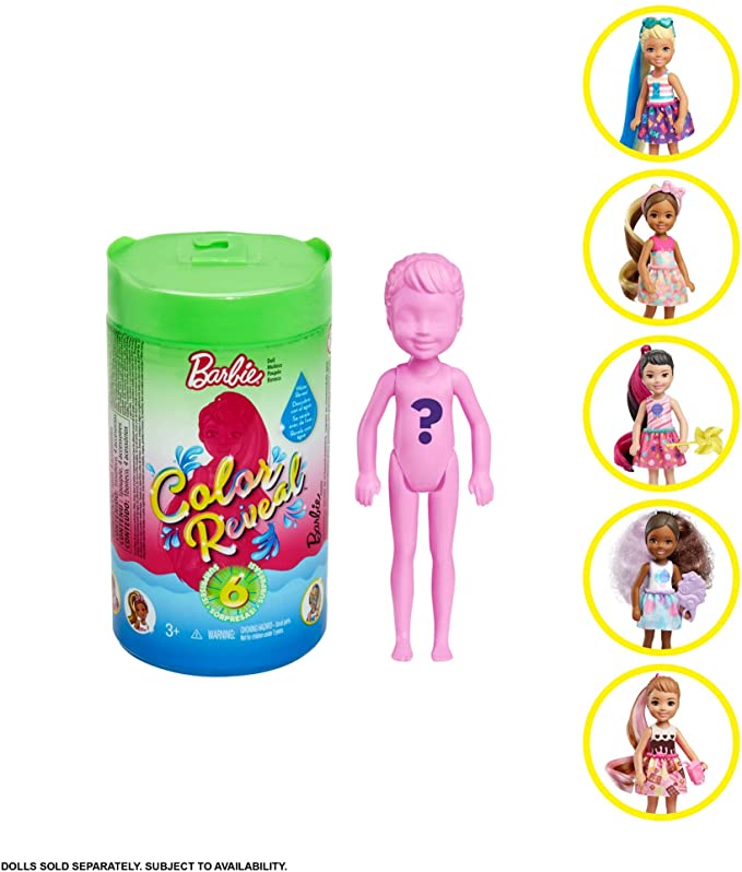 Barbie Chelsea Color Reveal Foodie Series Dolls [Styles May Vary]