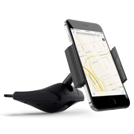 Upgraded Kootek Universal Smartphone CD Slot Car Mount Phone Holder Cradle for iPhone Samsung Galaxy Sony Xperia HTC One Nokia Lumia 1020 930 920 Garmin Magellan GPS Navigation