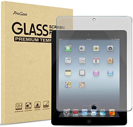 ProCase iPad 2 3 4 Screen Protector Anti-glare Matte (Old Model), Anti-fingerprint Matte Tempered Glass Screen Film Guard Screen Protector for iPad 2/iPad 3/iPad 4