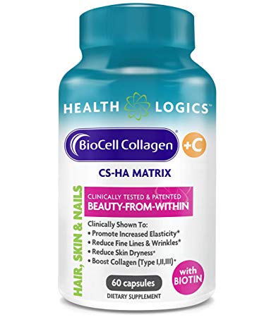 BioCell Collagen   C with Biotin - 60 Capsules – Hair, Skin, Nails – Non-GMO – Gluten Free