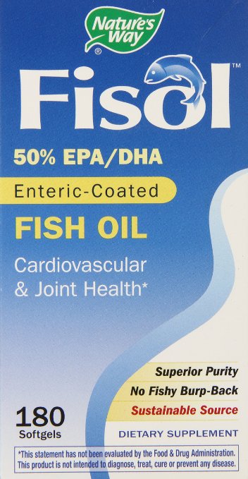 Natures Way Fisol Fish Oil 50 EPADHA 180 Softgels