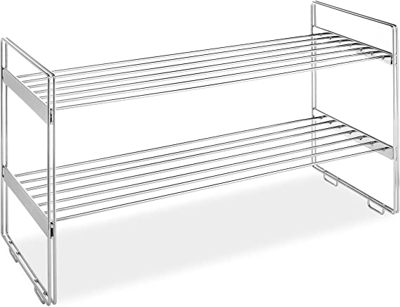 Whitmor 6175-861 Stackable Closet Shelves, Chrome