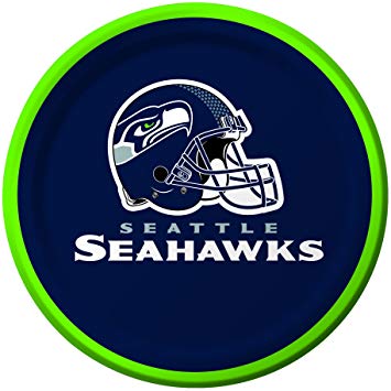 Creative Converting 8 Count Seattle Seahawks Paper Dessert Plates - 419528