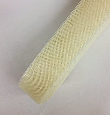 Top Trimming 1" Inch Polyester Horsehair Braid, Selling Per Roll/22yards Ivory