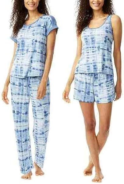 Lucky Brand Women's Pajama Set - 4 Piece Sleep Shirt, Tank Top, Pajama Pants, Lounge Shorts (S-XL)