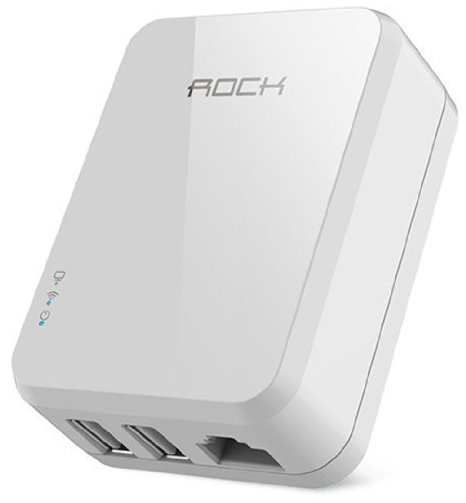 Rock Mini Wireless WiFi Range Extender Full Coverage wifi Repeater/Support USB Charge/Router/AP/repeater/Client Mode with 2 USB Ports Charger