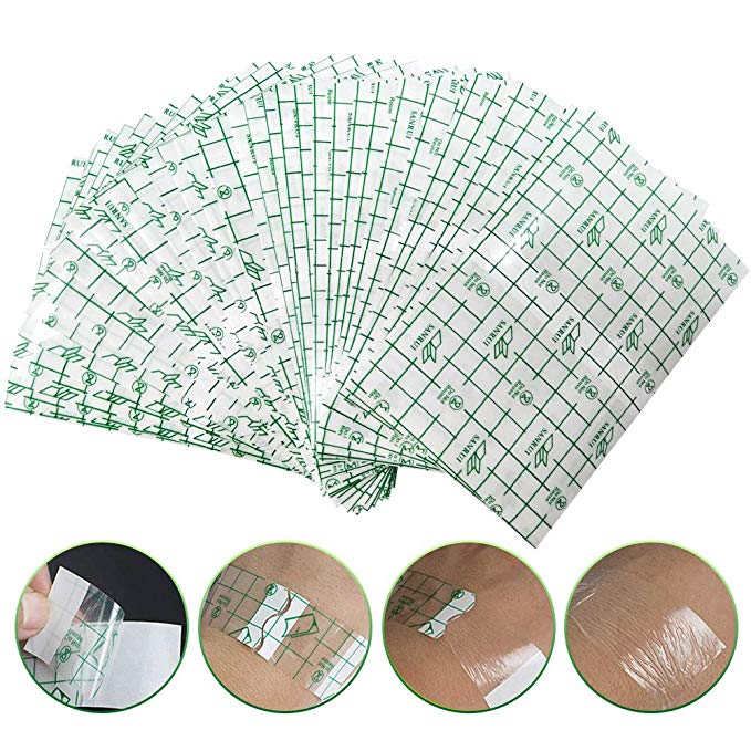 50 Pieces 10cmX15cm Waterproof Transparent Adhesive Wound Dressing Fixer Plaster Stretch Fixation Tape Tattoo Aftercare Bandage