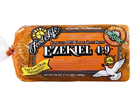 Food for Life, Ezekiel 4:9 Bread, Original Sprouted, Organic, 24oz (Pack of 2)