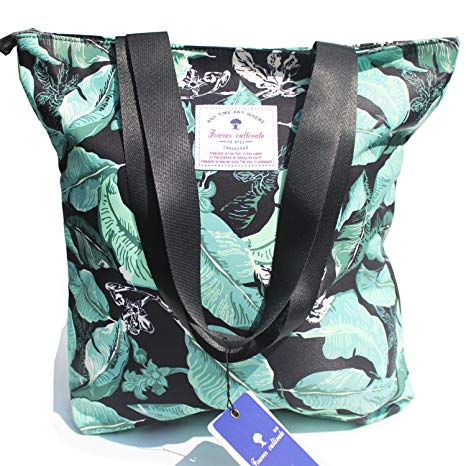 Original Floral Tote Bag Shoulder Bag for Gym Hiking Picnic Travel Beach