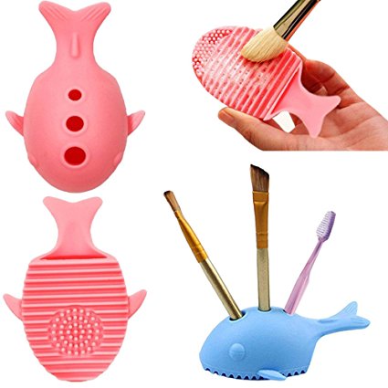Tonsee® Silicone Cleaning MakeUp Washing Brush Scrubber Board Cosmetic Clean Tool (Z-Pink)
