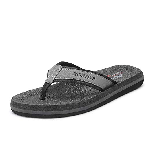 NORTIV 8 Men's Flip Flops Thong Sandals Comfortable Light Weight Beach Sandal