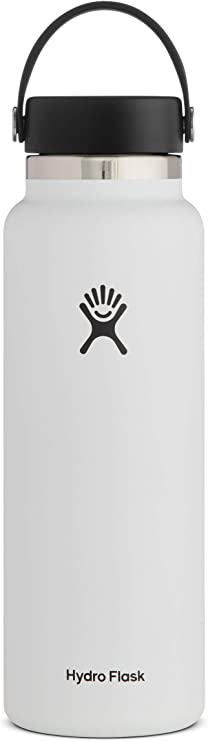 Hydro Flask Wide Mouth Bottle with Flex Cap 40 oz White