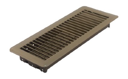 Accord ABFRBR412 Floor Register with Louvered Design, 4-Inch x 12-Inch(Duct Opening Measurements), Brown