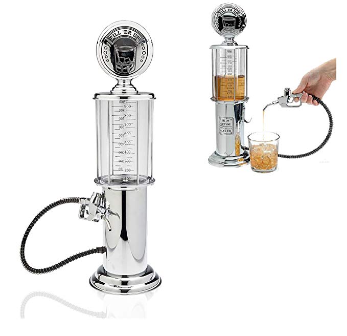 Gas Pump Whiskey/Bourbon Decanter - Liquor Dispenser for Vodka, Rum, Wine, Tequila or Scotch Decanter is Stainless