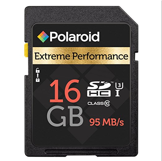 16GB High Speed SD Card U3, UHS-1 Class 10 SDHC Memory Flash Card - Up to 95MB/s - Supports Full HD and 4K Ultra HD video recording