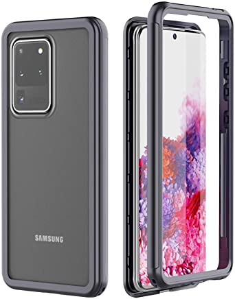 Temdan Samsung Galaxy S20 Ultra Case, Frosted Clear Bumper Case Without Built-in Screen Protector Anti-Scratch Heavy Duty Drop-proof Case for Samsung Galaxy S20 Ultra(6.9 inch) 2020 Release