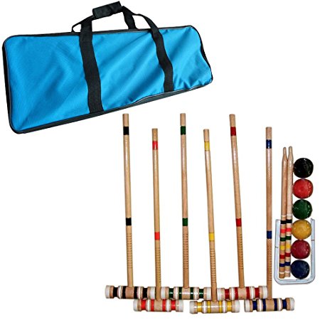 Trademark Global Croquet Set with Carrying Case- Various Licenses