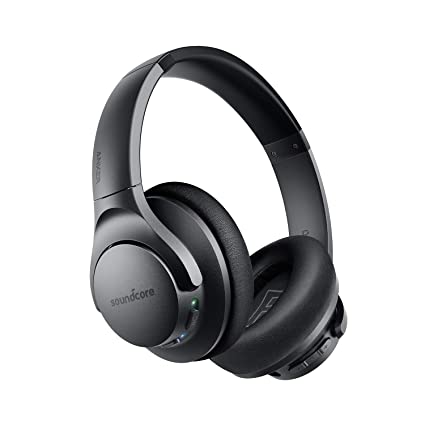 Anker Soundcore Life Q20 Hybrid Active Noise Cancelling Headphones, Wireless Over Ear Bluetooth Headphones with 40H Playtime, Hi-Res Audio, Deep Bass, Memory Foam Ear Cups and Headband for Travel,Work