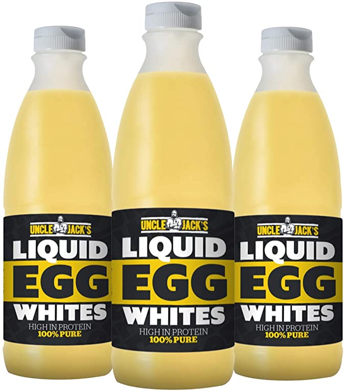 Uncle Jack's Free Range Liquid Egg Whites 3 x 970ml Bottle Eggs Protein