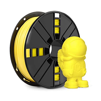 Yellow PLA 3D Printer Filament 1.75mm, PLA Filament with 20g Cleaning Filament, Dimensional Accuracy  /- 0.02mm, 1kg Spool(2.2lbs), NovaMaker PLA Yellow