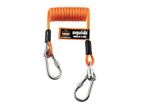 Squids 3130M Coiled Cable Lanyard, 5-Pound, Orange