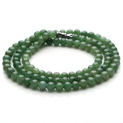 18.8 Inches Natural Jade Beaded Necklace