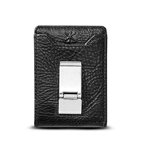 HOJ Co. DEACON ID BIFOLD Front Pocket Wallet-Full Grain Leather-Bifold Money Clip Wallet