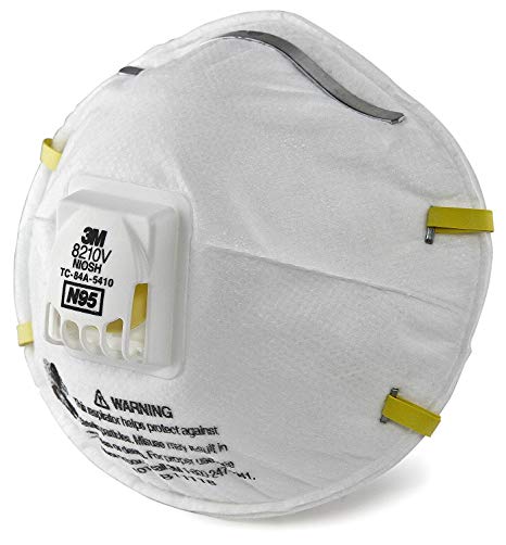 3M Particulate Respirator 8210V, N95 Respiratory Protection (1-Respirator)