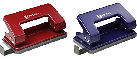 Rexel Student 2 Hole Metal Punch, 8 Sheet Capacity - Assorted Colours