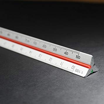 Pocket Size 15cm Metric Metal Aluminium Triangular Scale Ruler 1:10 1:20 1:25 1:50 1:100 1:125