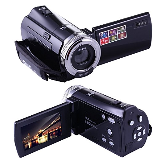 KINGEAR PL004 Mini DV C8 16MP High Definition Digital Video Camcorder DVR 2.7'' TFT LCD 16x Zoom Hd Video Recorder Camera 1280 x 720p Digital Video Camcorder(Black)