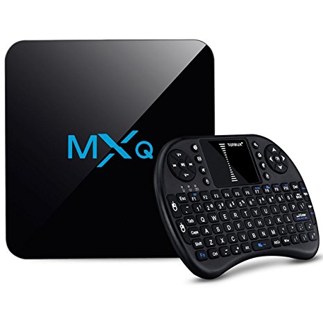 MXQ Kodi Android TV Box 4K Tonbux Fully Loaded kodi XBMC Amlogic S905X Quad Core Android 6.0 Smart Media Player WiFi  (with i8 Keyboard)