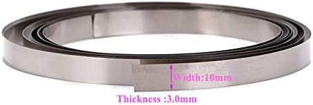 Pure Nickel Strip,10m (1Roll) of 0.3x10mm Nickel Tap for 18650 26650 32650 AA Cell Battery Pack Spot Welding (0.310mm)
