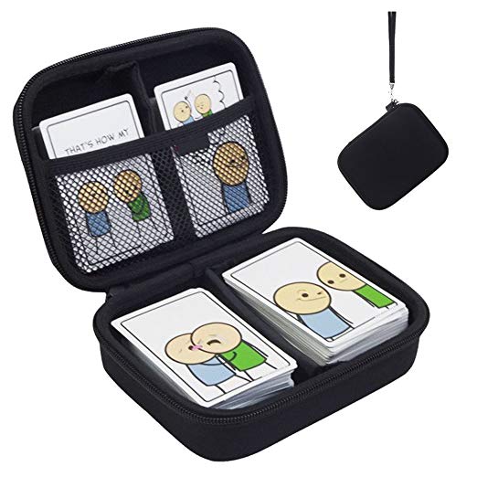 PAIYULE Hard Case for Joking Hazard Card Game. Fits up to 400 Cards. Includes 2 Removable Divider